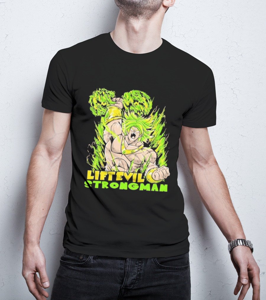 Dragon Ball Z Lift Evil Strongman Broly Power Lifting T-Shirt
