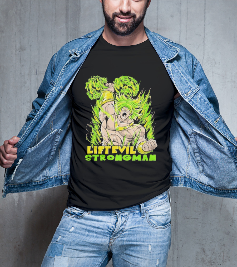 Dragon Ball Z Lift Evil Strongman Broly Power Lifting T-Shirt