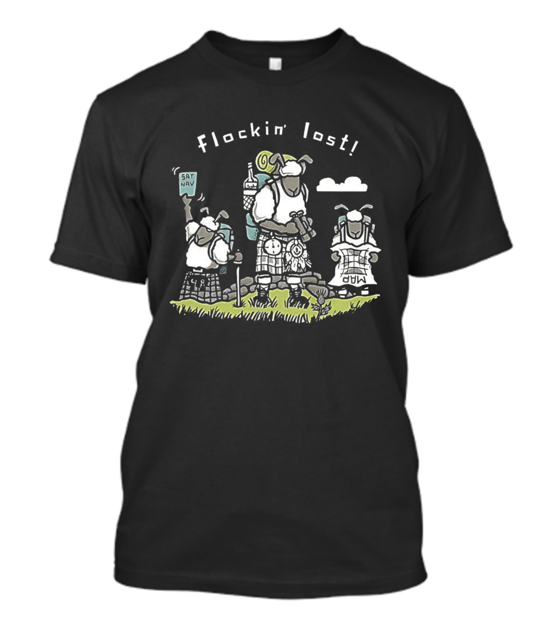 Flockin' Lost Sheep Camping Adventure T-Shirt