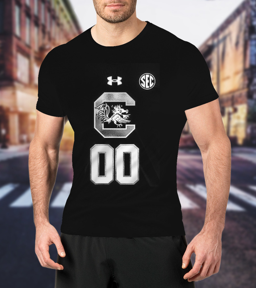South Carolina Gamecocks Women's Basketball 2026 Uniform Black Custom Under Armour SEC T-Shirt