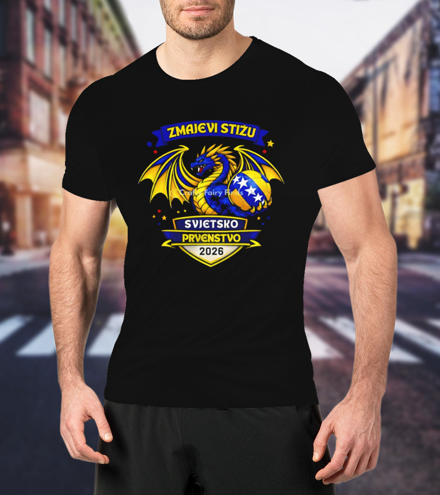 Zmajevi Stižu Svjetsko Prvenstvo 2026 Bosnian Soccer T-Shirt
