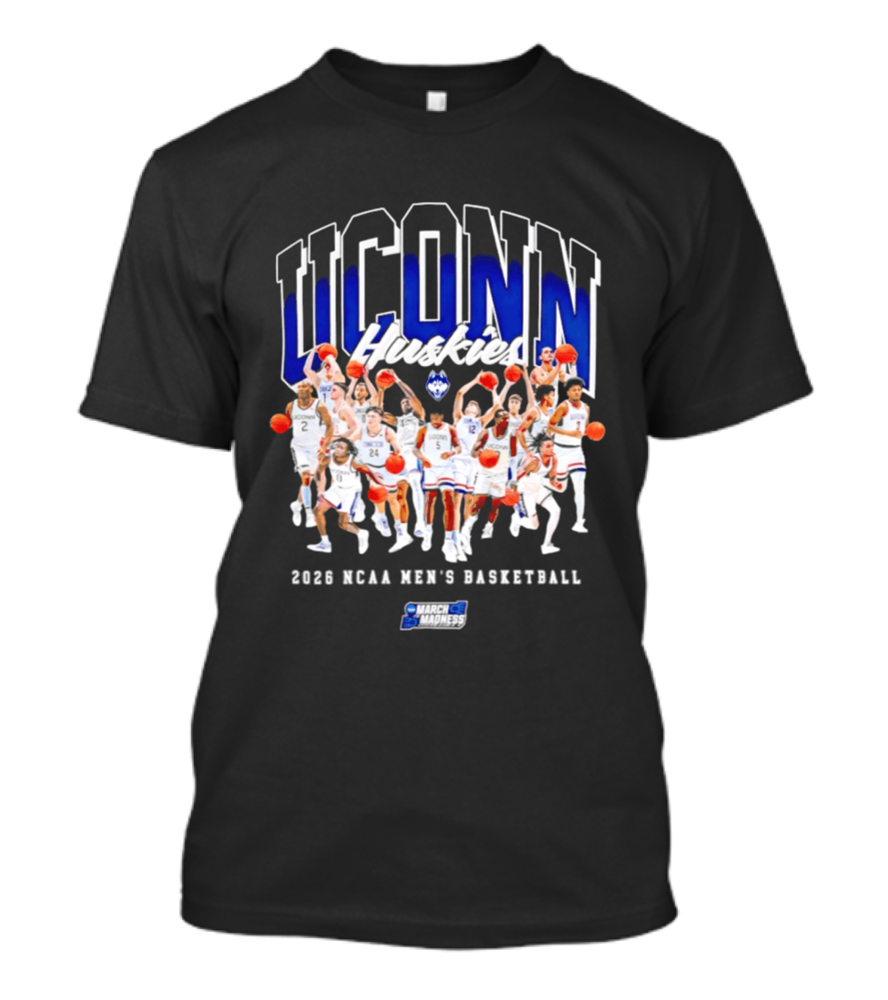 UConn Huskies 2026 NCAA Men's Basketball Team Champions Collage T-Shirt