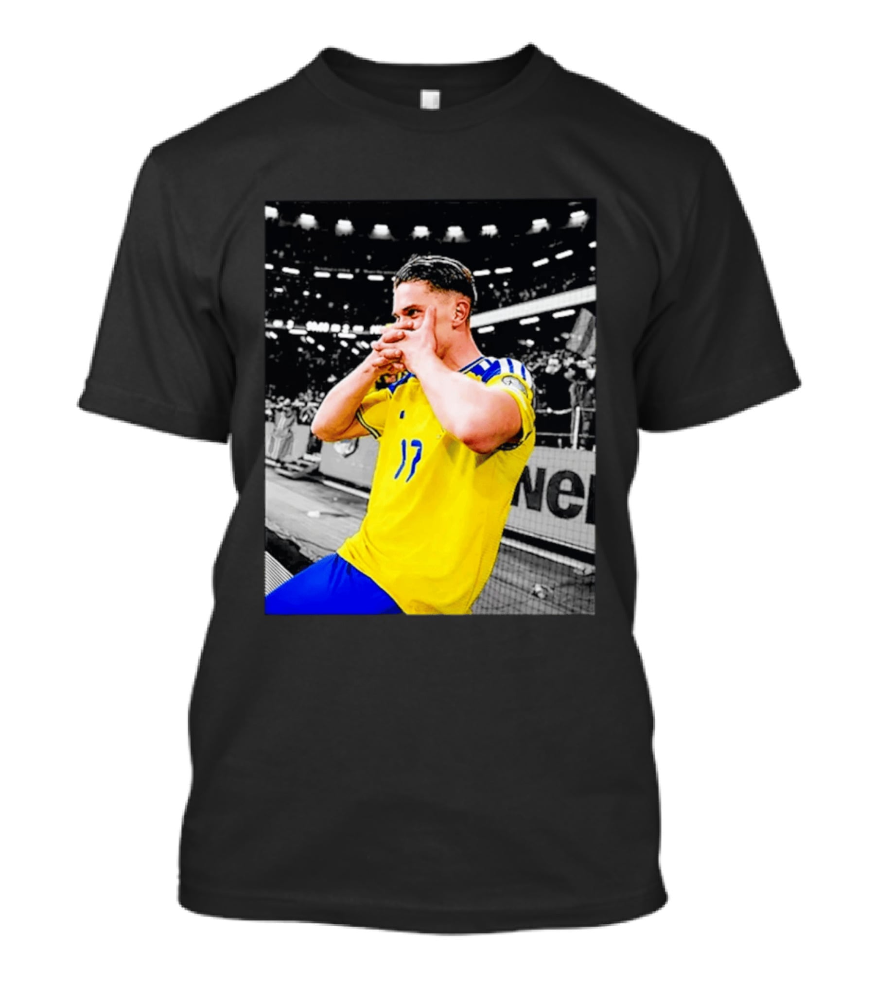 Viktor Gyokeres Sweden Yellow Soccer Jersey Celebration T-Shirt