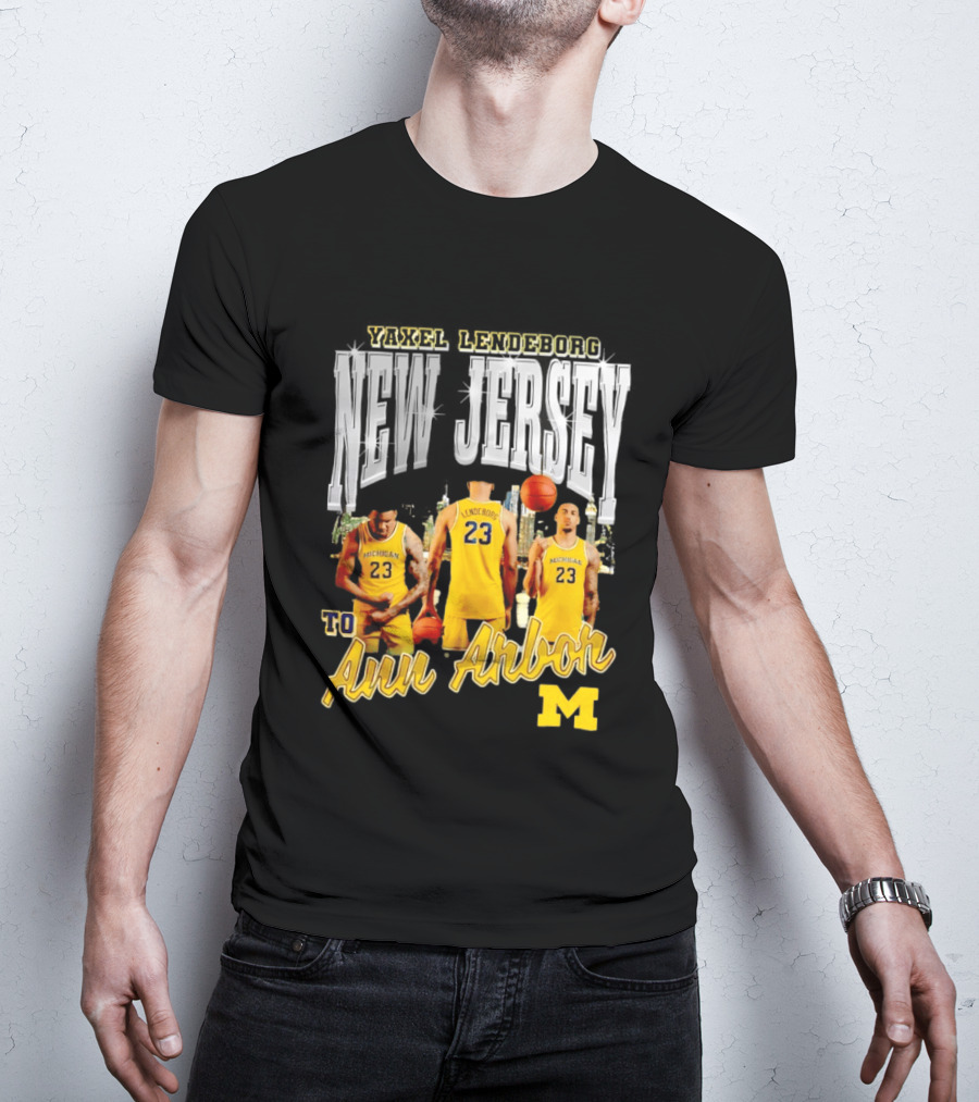 Yaxel Lendeborg New Jersey To Ann Arbor Michigan Wolverines Basketball 90s Streetwear T-Shirt