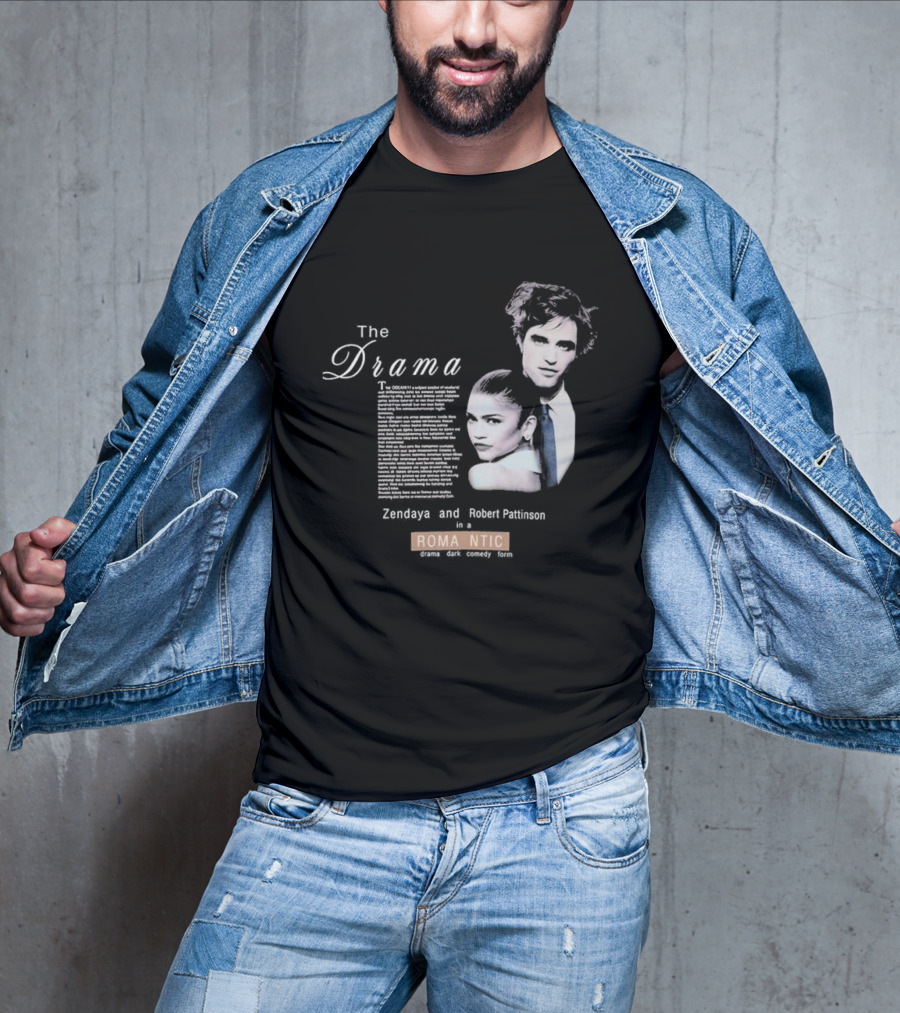 The Drama Zendaya And Robert Pattinson Romantic Fantasy 1980s T-Shirt