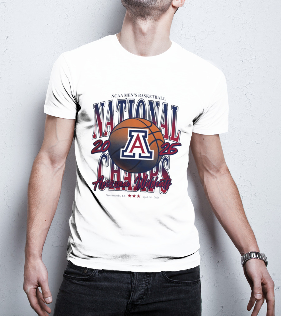 NCAA Men's Basketball Arizona Wildcats 2026 National Champs San Antonio Texas April 6th T-Shirt