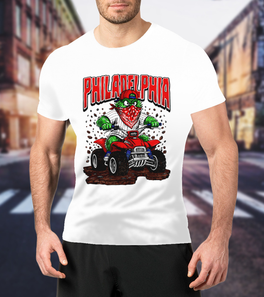 Philadelphia Phillies Born To Ride Phanatic ATV T-Shirt