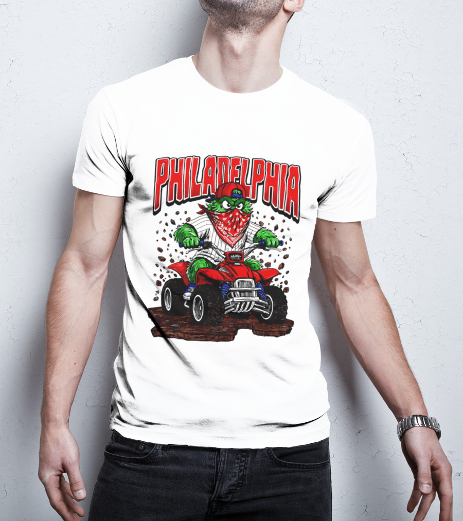 Philadelphia Phillies Born To Ride Phanatic ATV T-Shirt