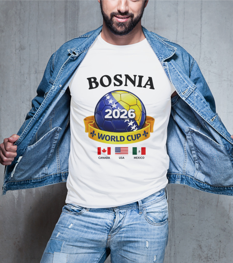 Bosnia 2026 World Cup Bosanski Zmajevi Canada USA Mexico Flag T-Shirt