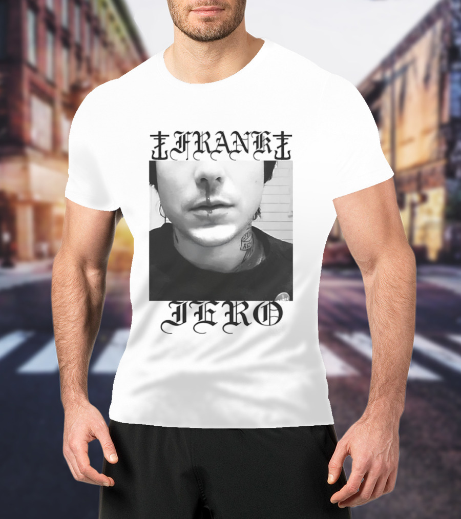 Frank Iero Nose Bleed Portrait Dark Gothic T-Shirt