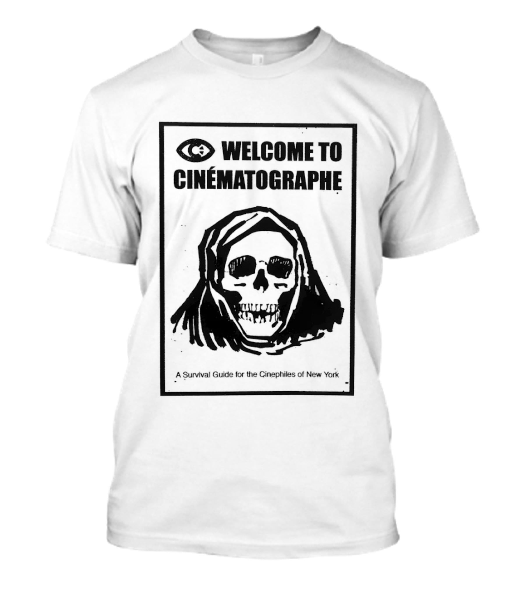 Skeleton Welcome To Cinématographe Survival Guide Cinephiles New York T-Shirt