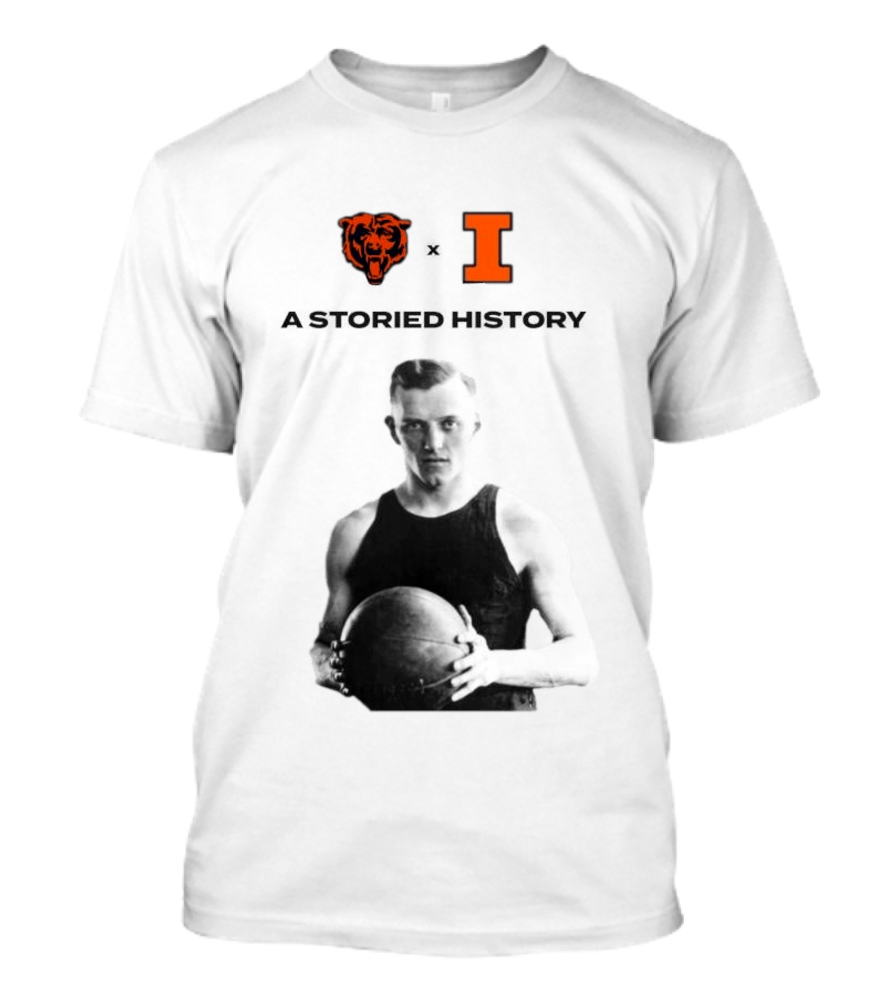 Chicago Bears Illinois Fighting Illini George Halas Storied History T-Shirt