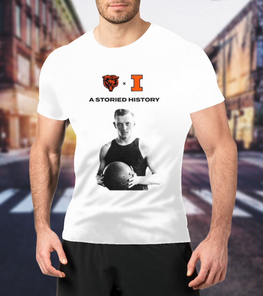 Chicago Bears Illinois Fighting Illini George Halas Storied History T-Shirt