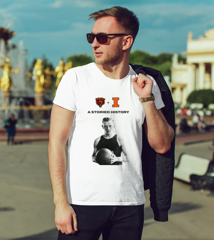 Chicago Bears Illinois Fighting Illini George Halas Storied History T-Shirt