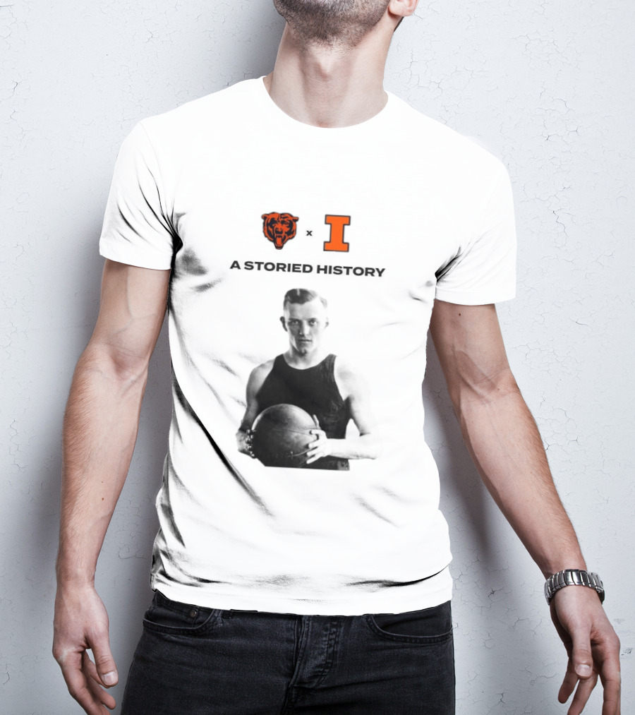 Chicago Bears Illinois Fighting Illini George Halas Storied History T-Shirt