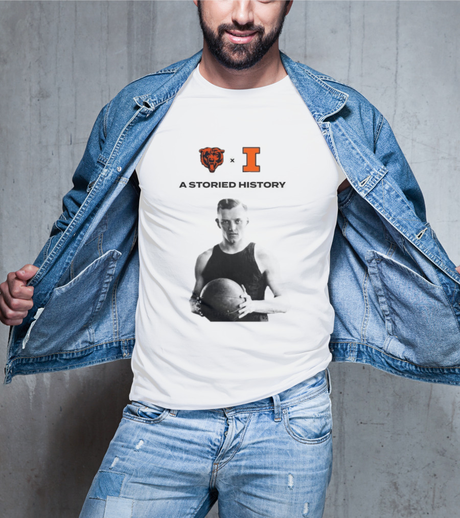 Chicago Bears Illinois Fighting Illini George Halas Storied History T-Shirt