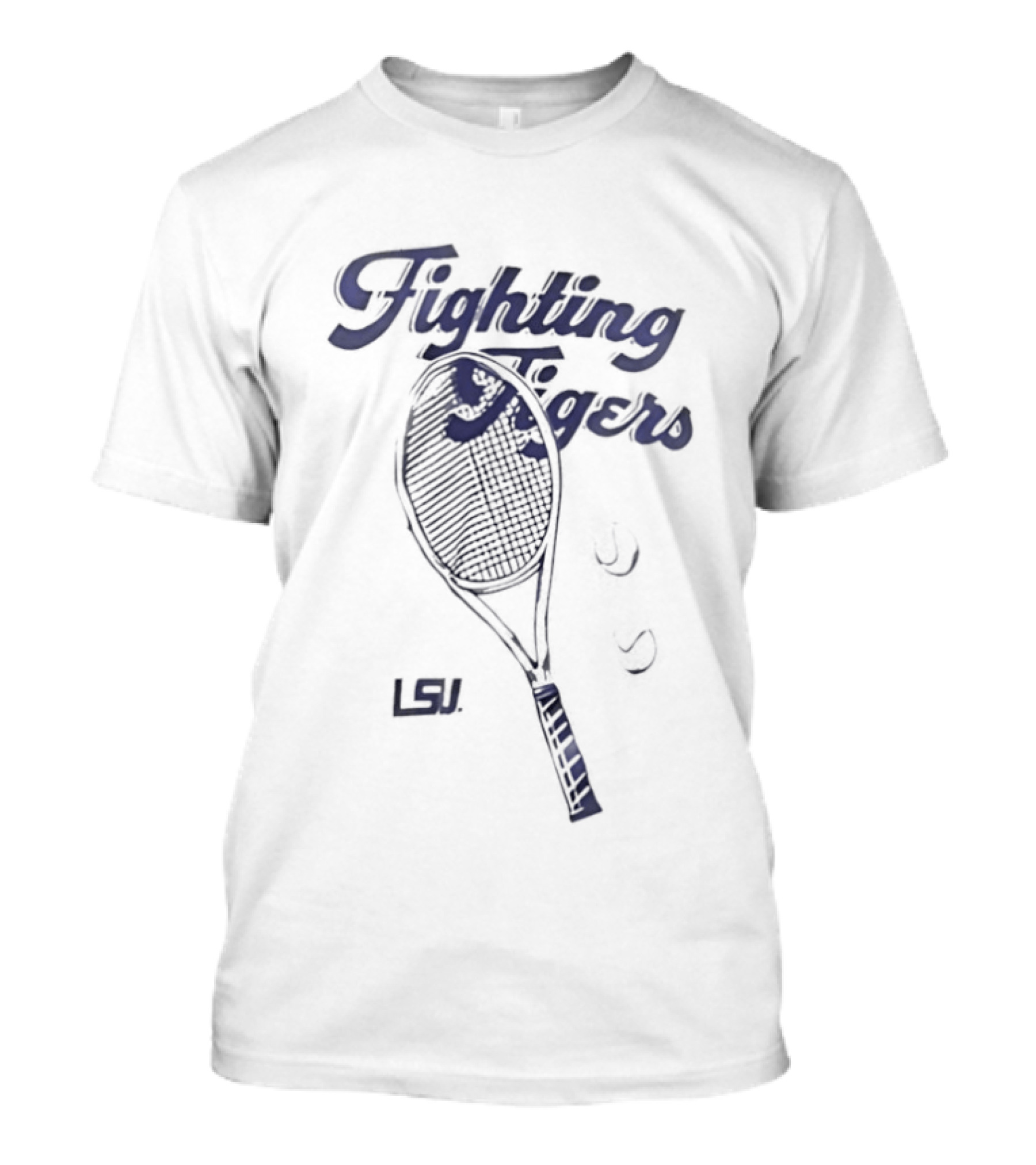 LSU Fighting Tigers Tennis Racket Team Spirit T-Shirt