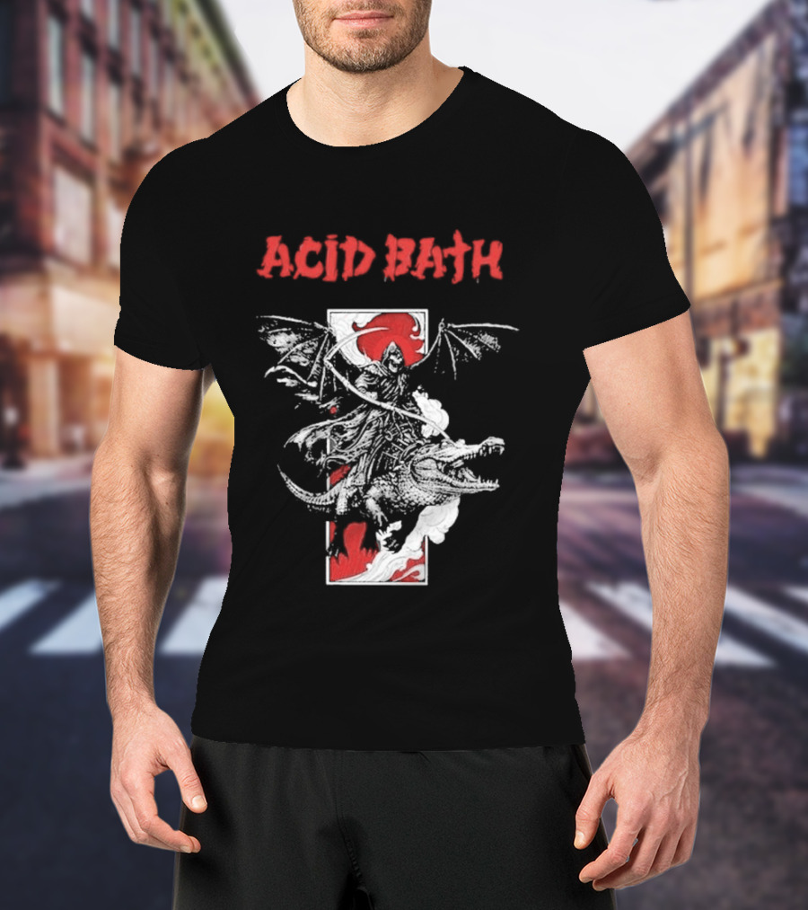 Acid Bath Band Red Alligator Wall T-Shirt