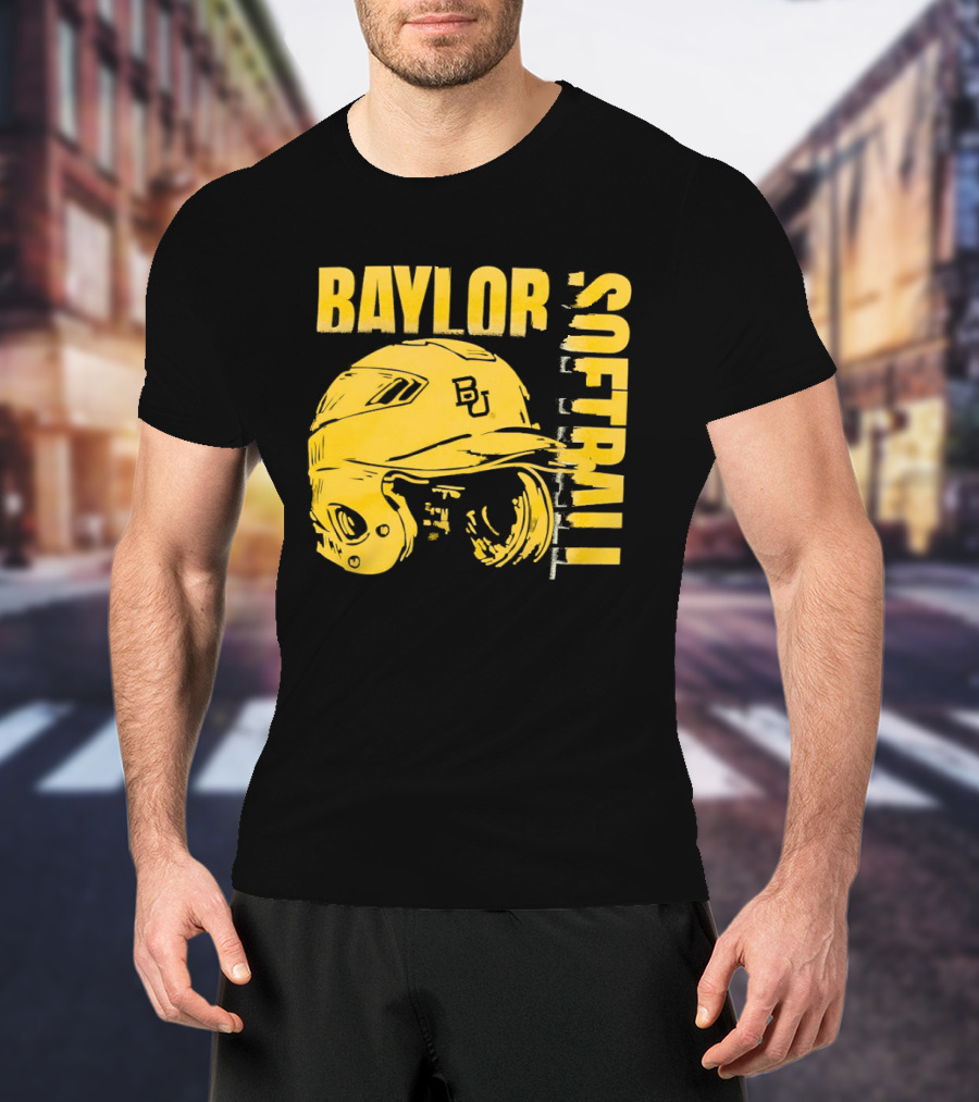 Baylor Softball BU Helmet T-Shirt
