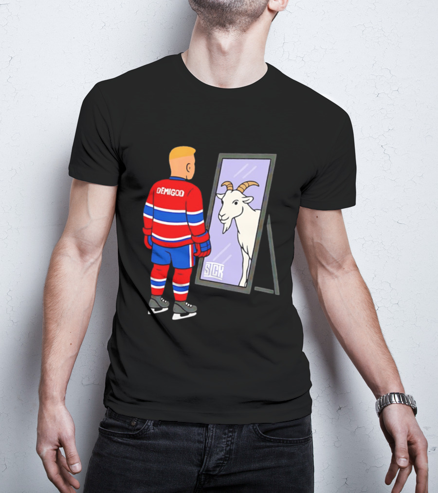 Ivan Demidov Montreal Canadiens Demigod Goat Mirror Reflection T-Shirt