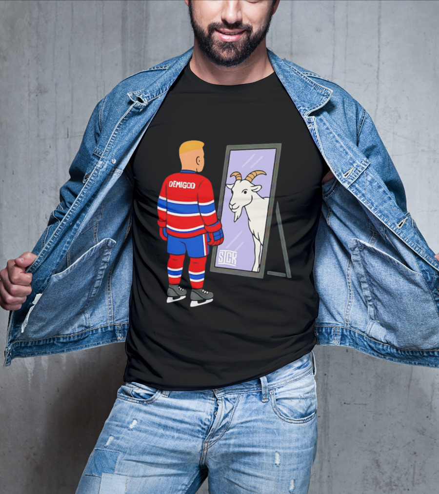 Ivan Demidov Montreal Canadiens Demigod Goat Mirror Reflection T-Shirt