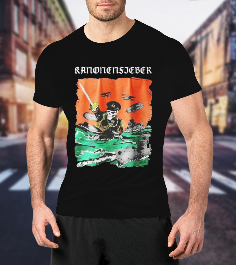 Kanonenfieber Soldatenschicksale 2026 Tour Naval Warfare Skeleton Captain Swords And Battleships T-Shirt