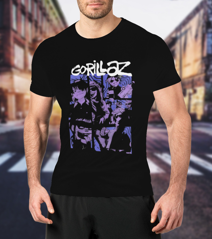 Gorillaz Murdoc Niccals Noodle Russel Hobbs Purple T-Shirt