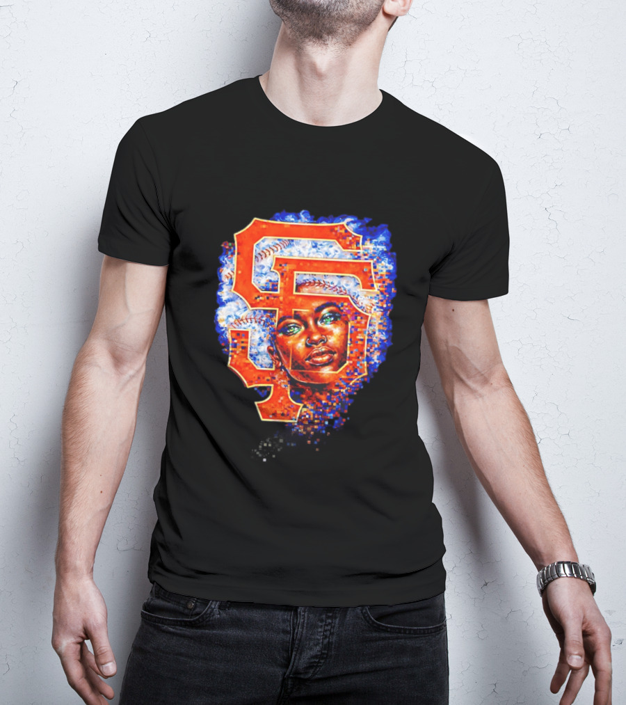San Francisco Giants Black Heritage Night 2026 Baseball SF Logo Afro T-Shirt