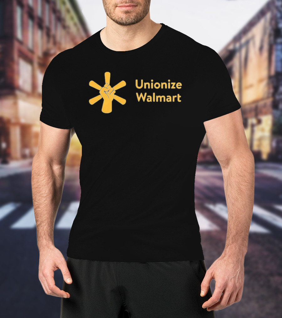Unionize Walmart Fist Symbol Worker Solidarity Campaign T-Shirt