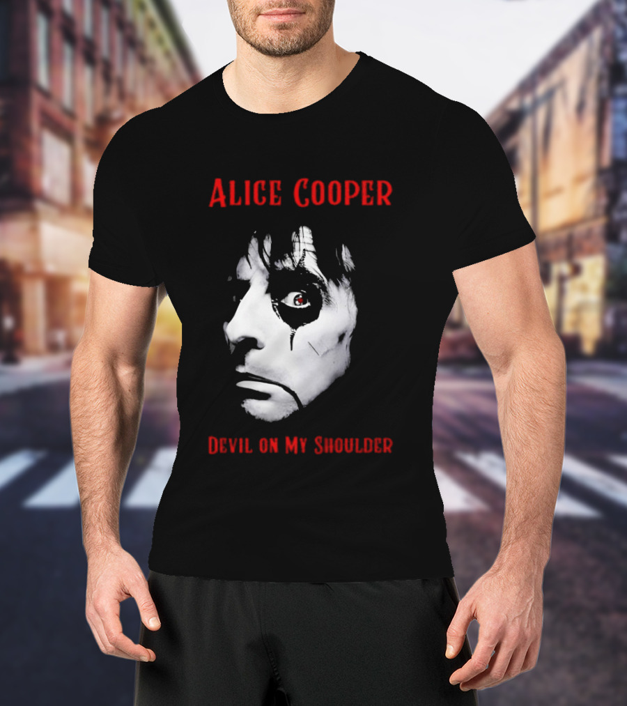 Alice Cooper Devil On My Shoulder Halloween Horror Music T-Shirt
