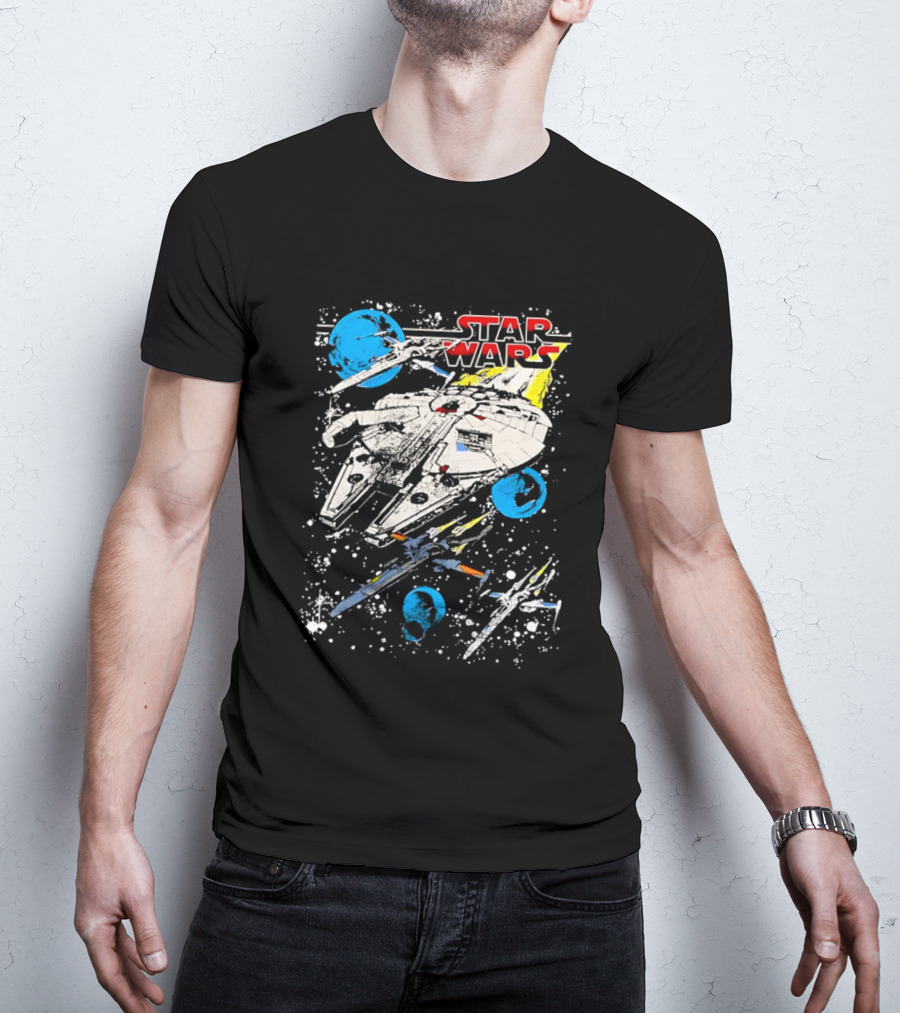 Star Wars Millennium Falcon Vintage Space Battle T-Shirt