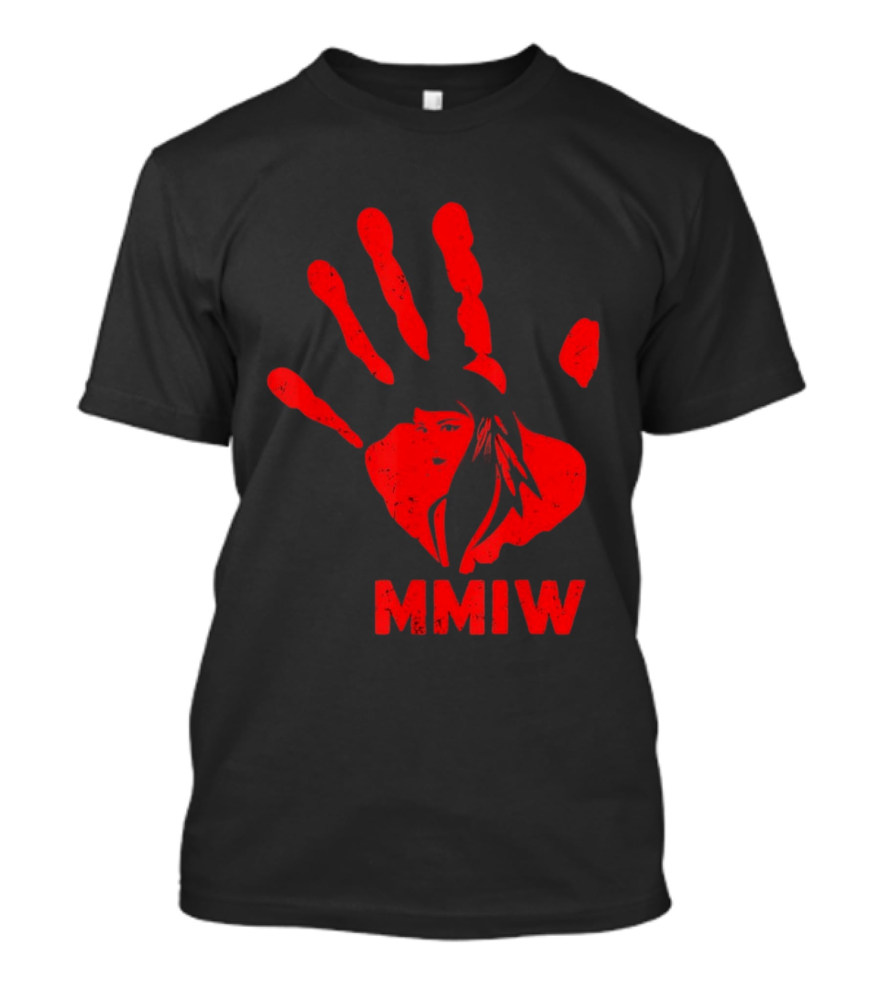 MMIW Red Handprint Symbol For Missing Murdered Indigenous Women Awareness T-Shirt