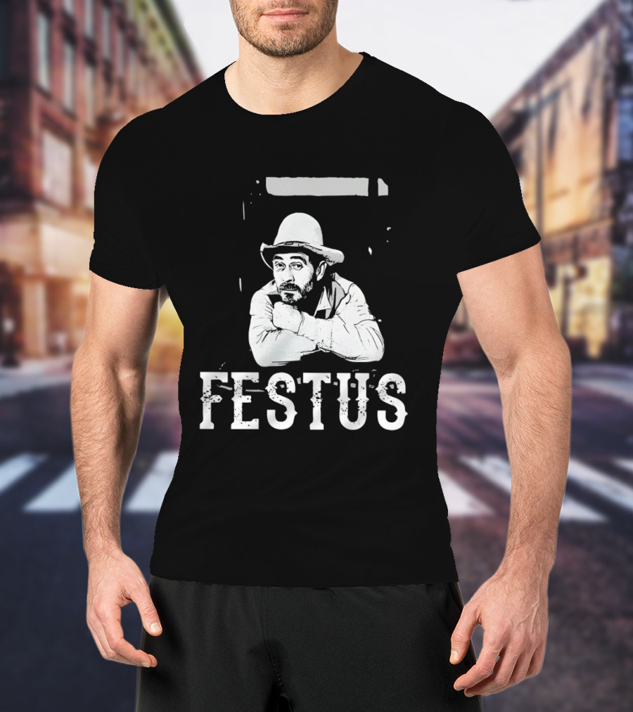 Festus Gunsmoke Character Iconic Cowboy T-Shirt