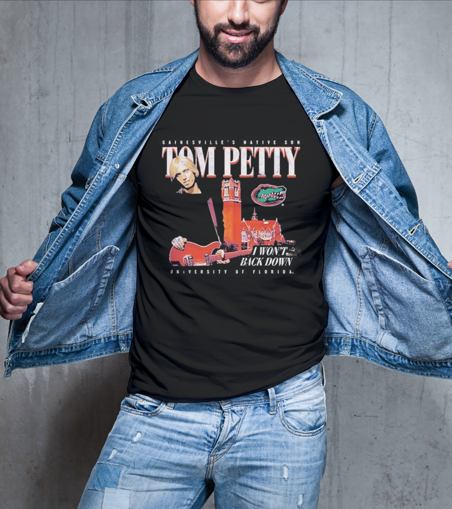 Tom Petty Florida Gators Century Tower I Won't Back Down T-Shirt