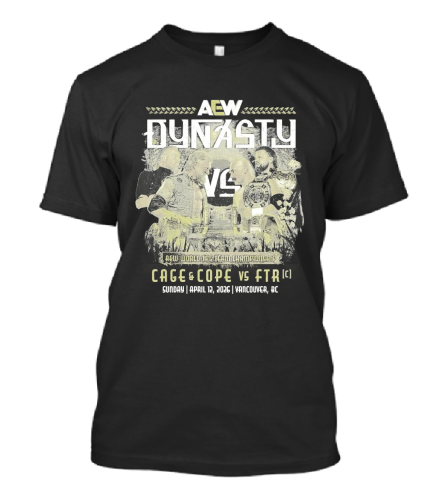 AEW Dynasty 2026 Cage Cope FTR Matchup T-Shirt