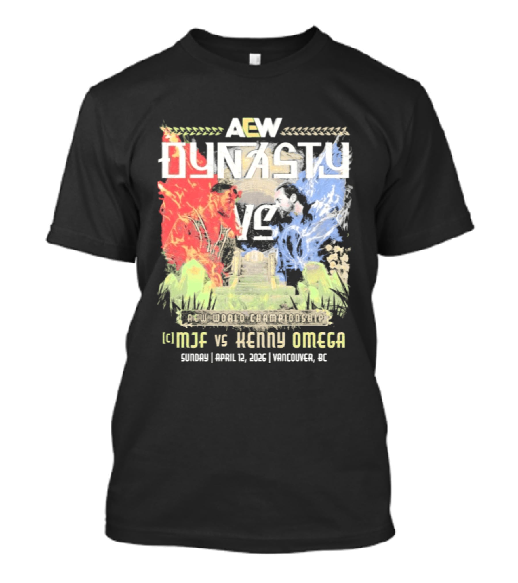 AEW Dynasty 2026 MJF Vs Kenny Omega Vancouver Event T-Shirt