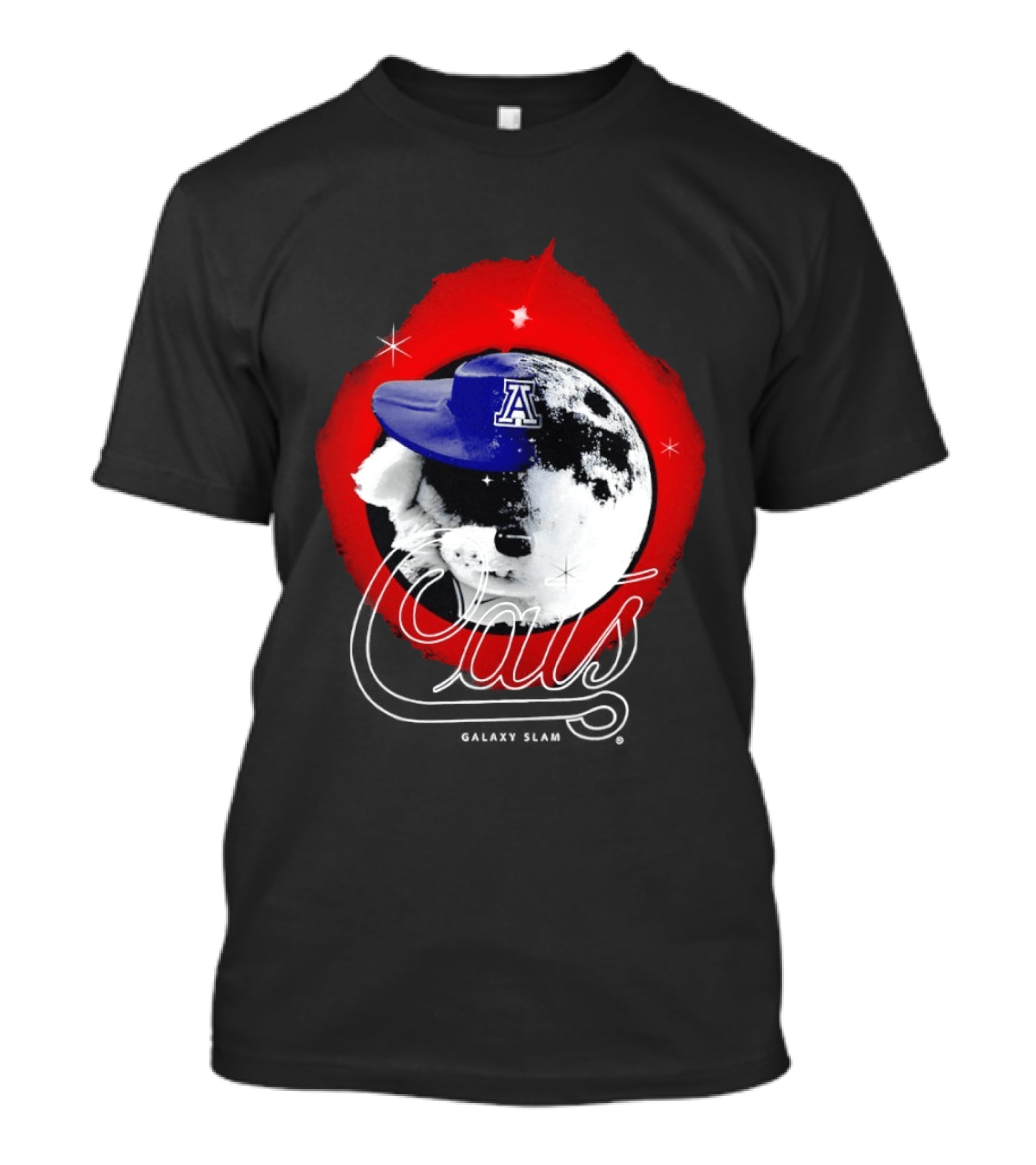 Arizona Wildcats SLAM Galaxy Cats Half Wilbur Half Moon T-Shirt