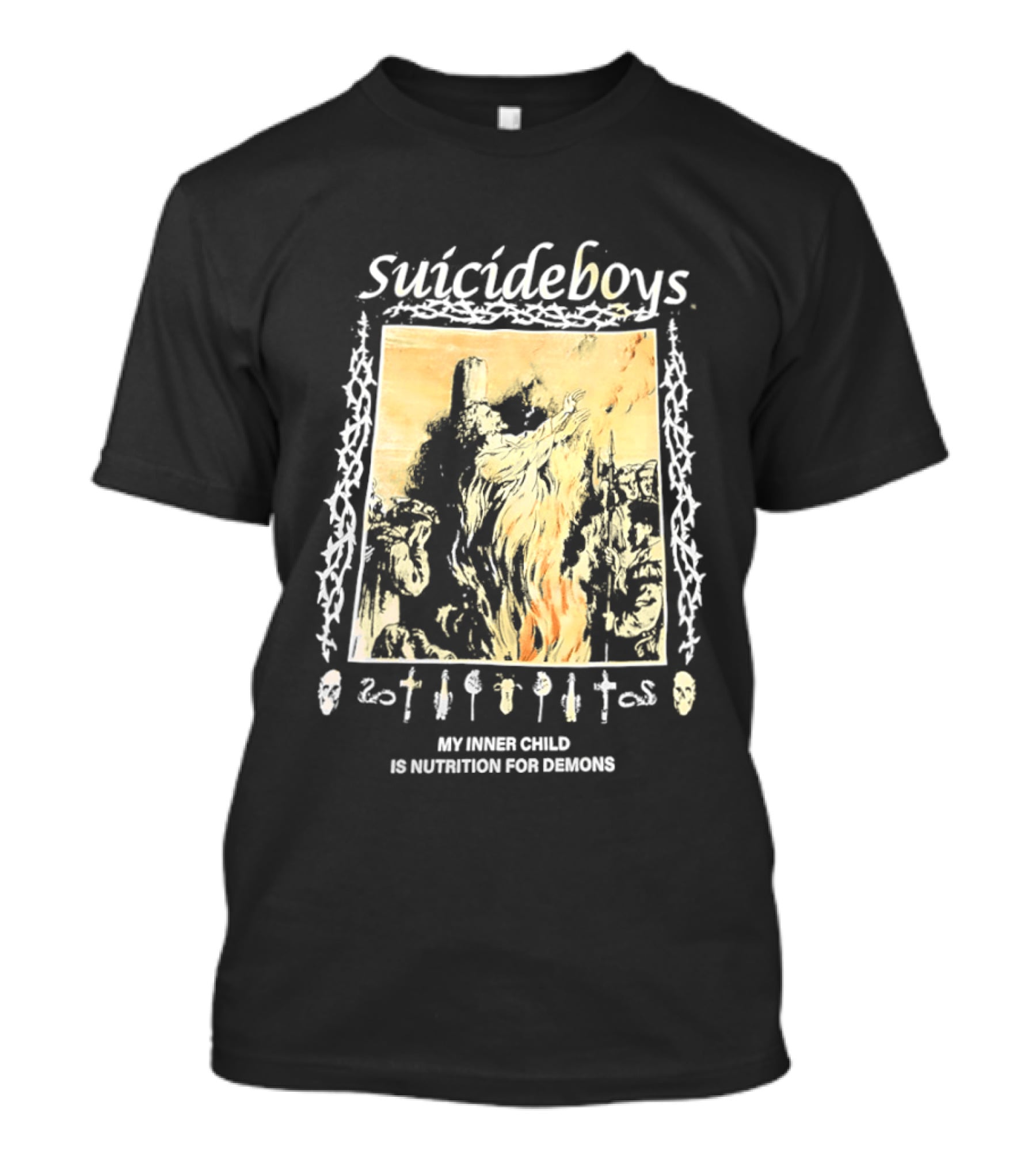 Suicideboys My Inner Child Is Nutrition For Demons Tarot Skeletons T-Shirt