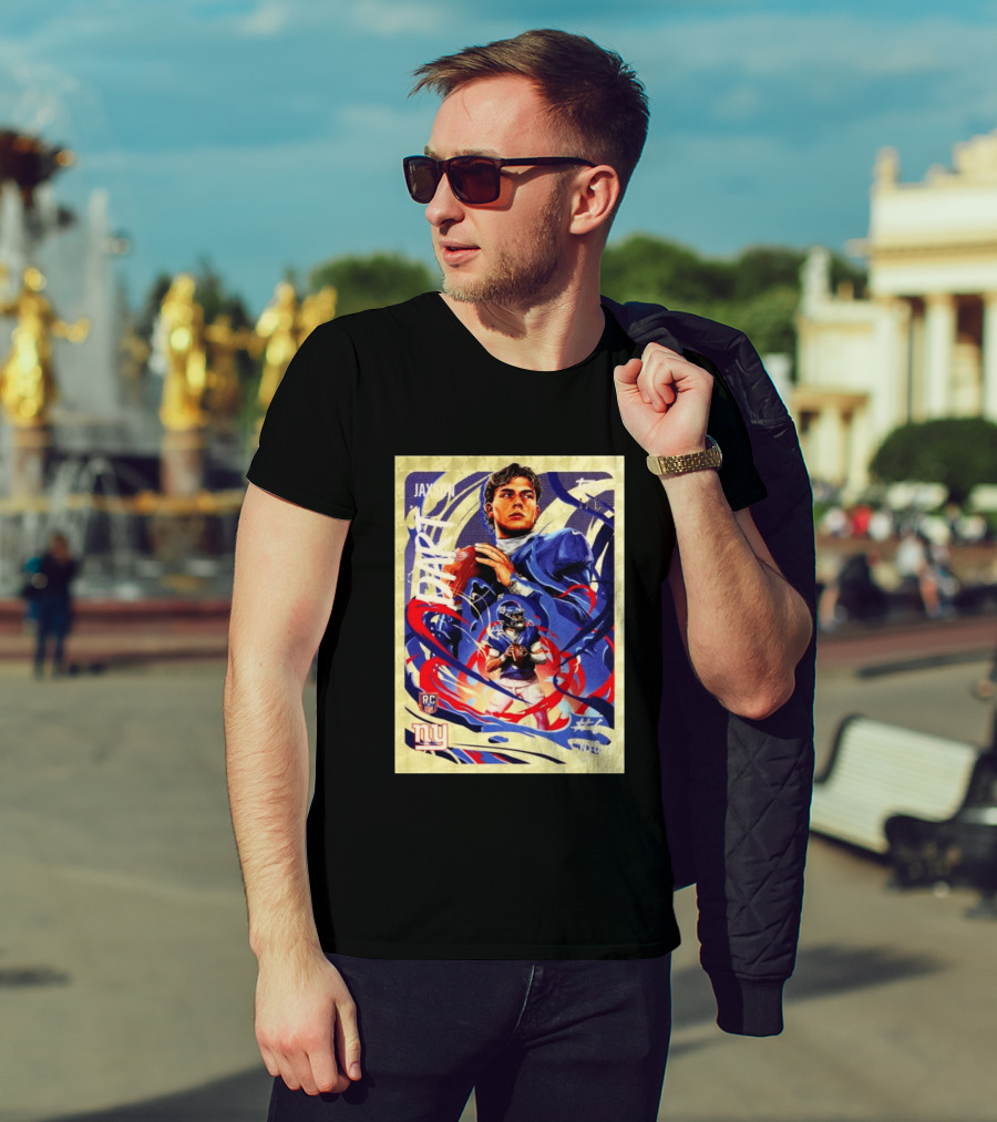 Jaxson Darts RC Ultra Violet Superfractor Topps NY Giants NFL Rookie Card T-Shirt