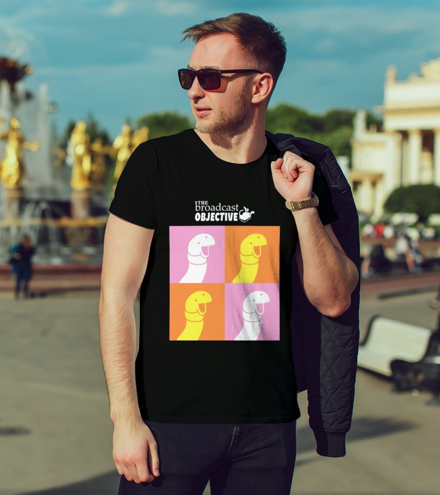 The Broadcast Objective Colorful Cartoon Faces Pop T-Shirt