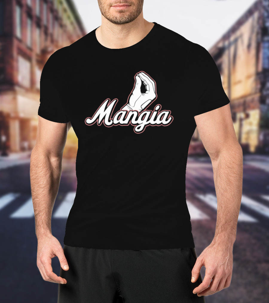 Mangia Italian Hand Gesture Classic Baseball T-Shirt