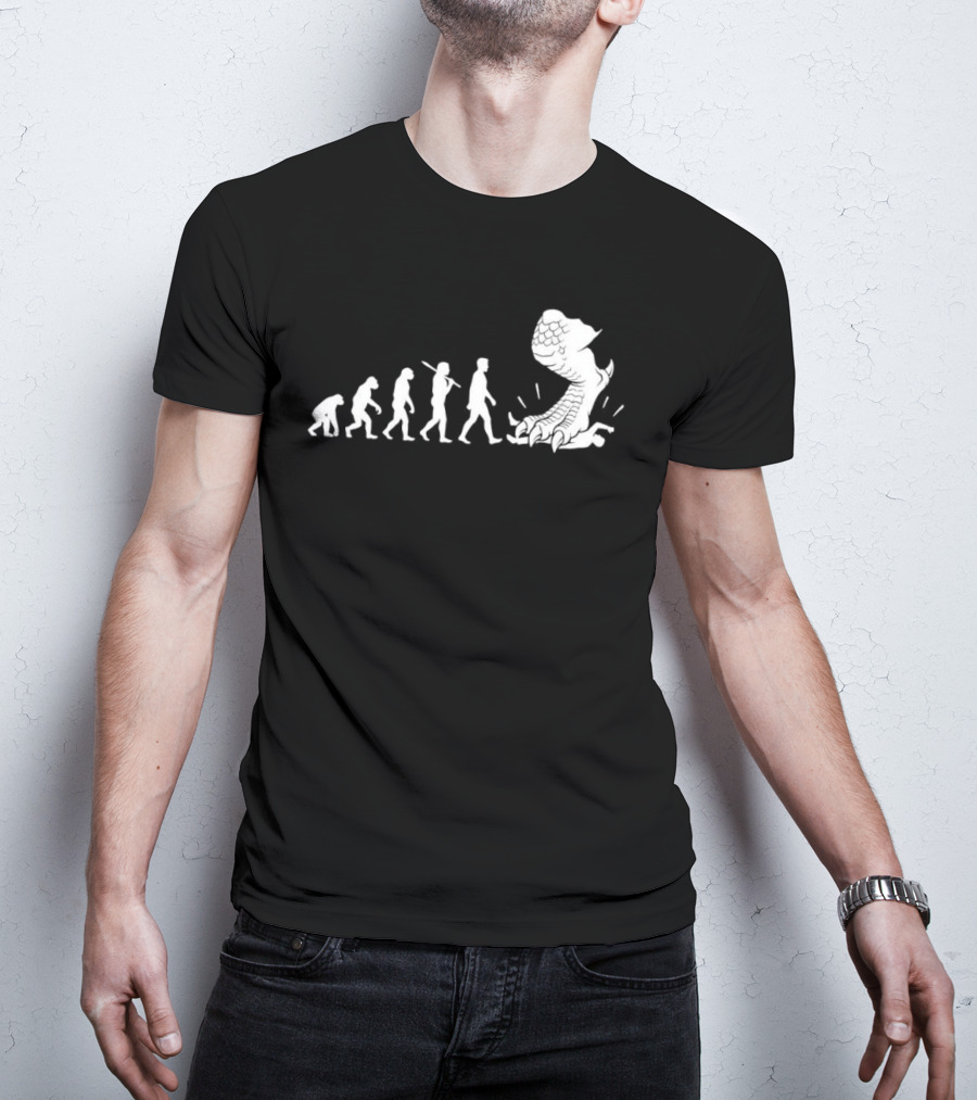 Evolution Mankind Ends With Dragon Foot Meme T-Shirt
