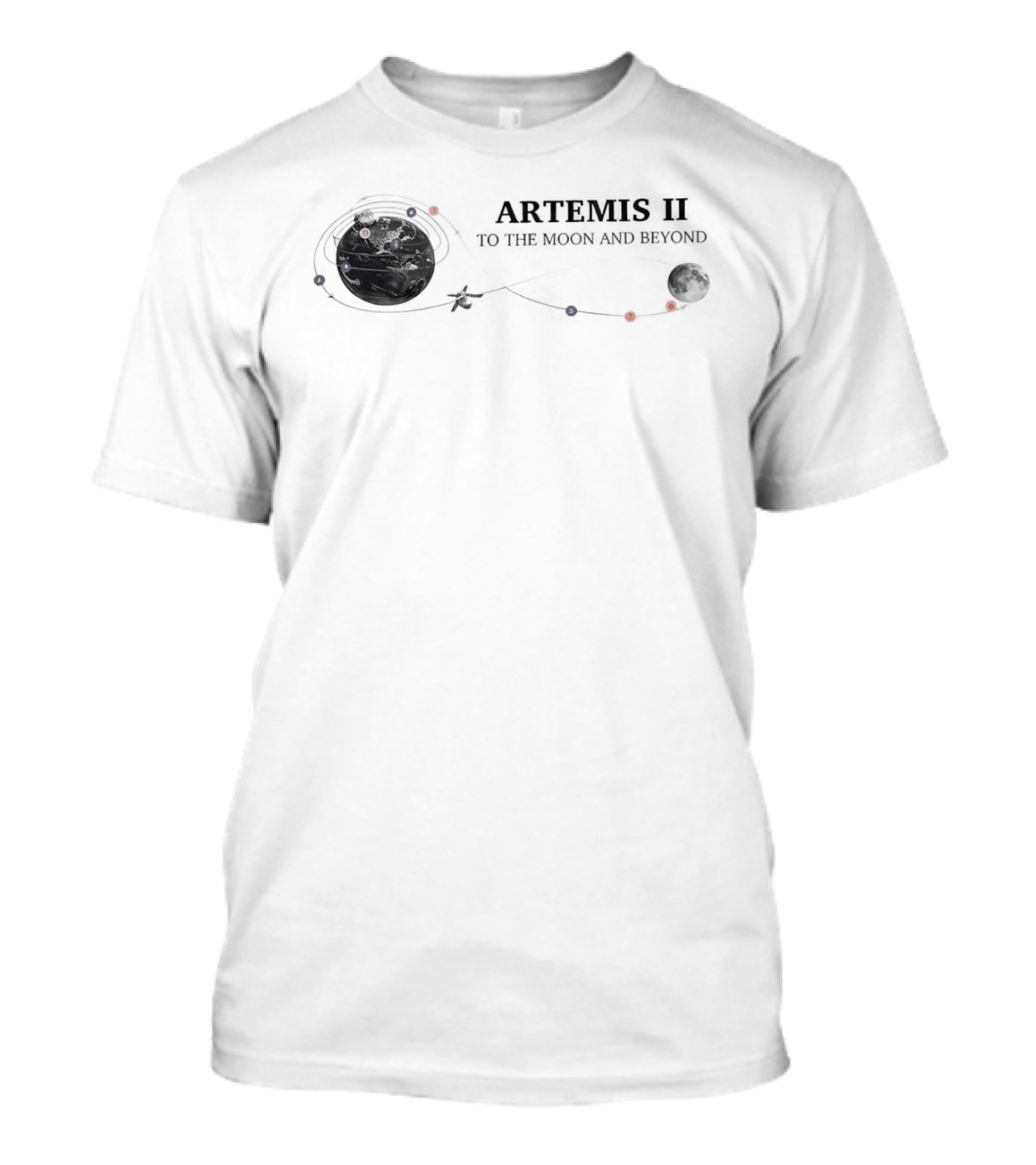 Artemis II Mission To The Moon And Beyond Solar System T-Shirt
