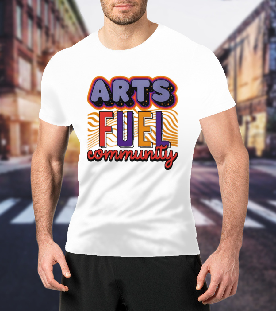 Arts Fuel Community Artswave Bold Colorful T-Shirt