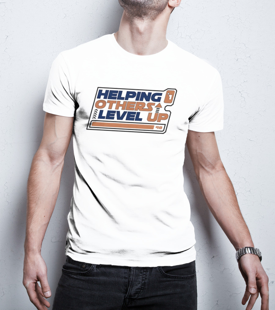 Helping Others Level Up Gaming Inspired Design With Arrow And Plus One T-Shirt