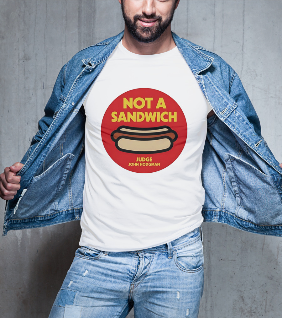 Not A Sandwich Judge John Hodgman Hot Dog Debate Red T-Shirt