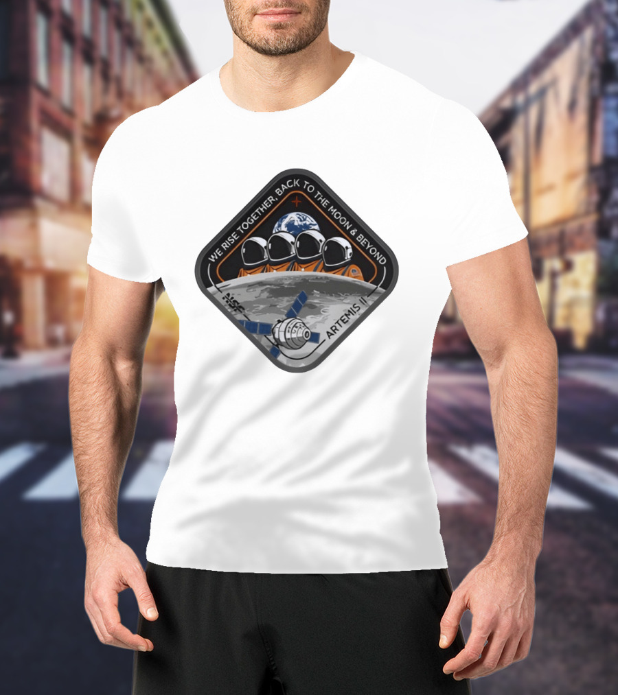Reid Wiseman Victor Glover Christina Koch NASA Jeremy Hansen Artemis II We Rise Together Back To The Moon And Beyond T-Shirt