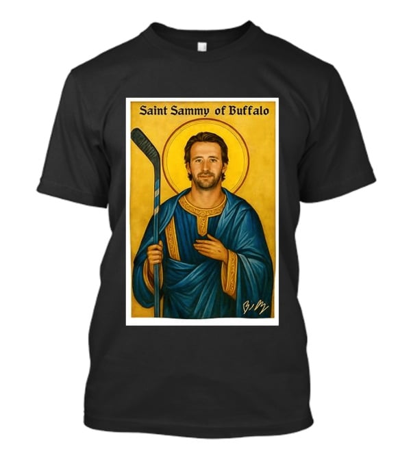 Saint Sammy Of Buffalo Hockey Player Icon NHL Buffalo Sabres T-Shirt