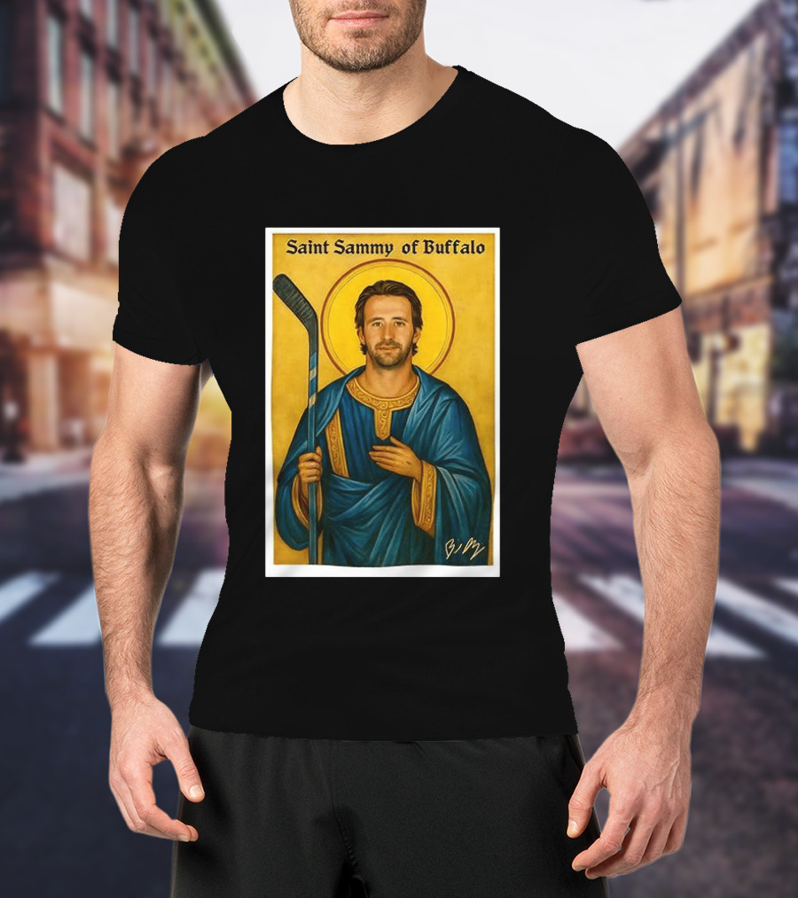 Saint Sammy Of Buffalo Hockey Player Icon NHL Buffalo Sabres T-Shirt