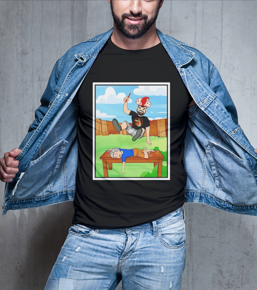 Super Sabu SuperHumman Backyard Wrestling Comic Style Action T-Shirt